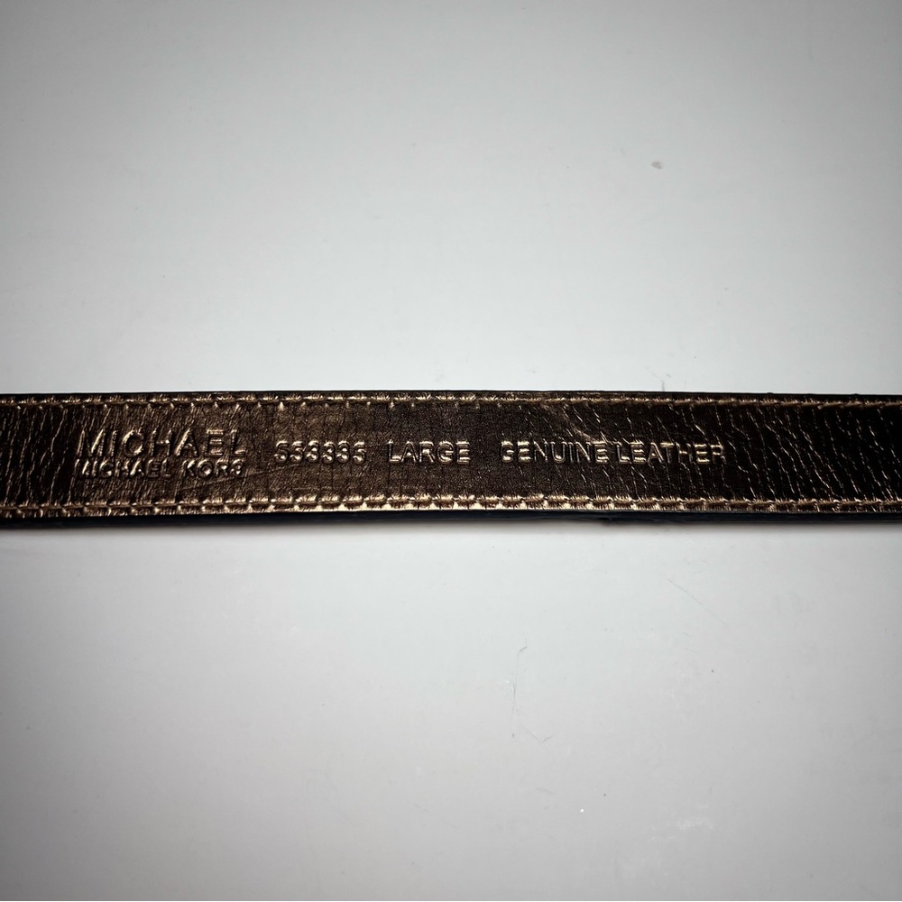 MICHAEL MICHAEL KORS BELT Size Large Black Leather with Gold Hardware (NWOT) - Picture 6 of 7